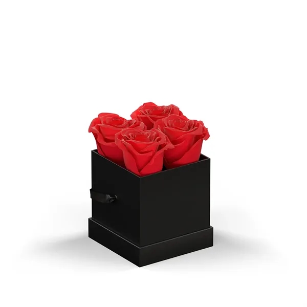 Arrangement of 4 roses set in a hat box.... from ASI 61125 Hit Promotional Products / Hit®