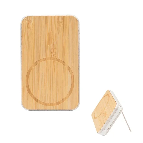 Bamboo wireless charger power bank.... from ASI 61125 Hit Promotional Products / Hit®