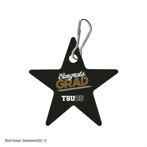 Star shaped acrylic zipper pull with j-hook for attaching.... from ASI 61125 Hit Promotional Products / Hit®