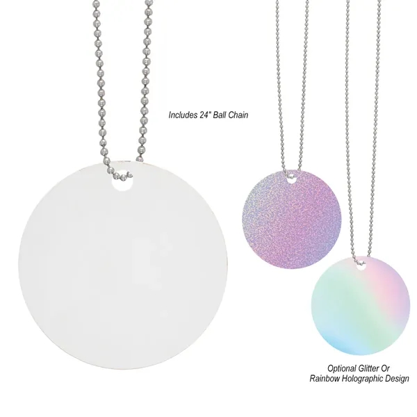 Round acrylic charm with 24" ball chain and full color graphics.... from ASI 61125 Hit Promotional Products / Hit®