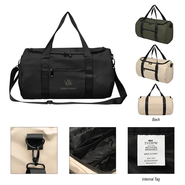 Duffel bag made with recycled PET PU leather and polyester.... from ASI 61125 Hit Promotional Products / Hit®