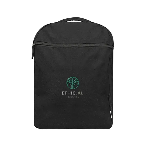 Recycled cotton backpack with laptop pocket, zippered main compartment and adjustable... from ASI 61125 Hit Promotional Products / Hit®