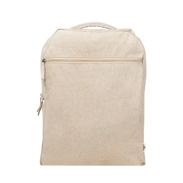 Recycled cotton backpack with laptop pocket, zippered main compartment and adjustable... from ASI 61125 Hit Promotional Products / Hit®