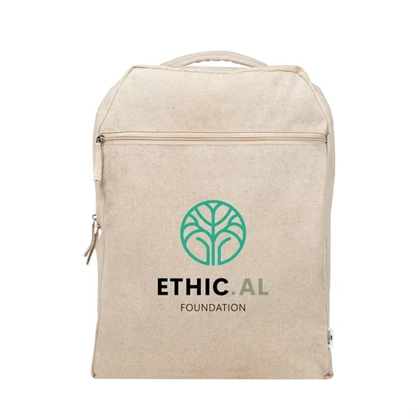 Recycled cotton backpack with laptop pocket, zippered main compartment and adjustable... from ASI 61125 Hit Promotional Products / Hit®