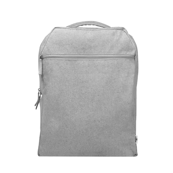 Recycled cotton backpack with laptop pocket, zippered main compartment and adjustable... from ASI 61125 Hit Promotional Products / Hit®