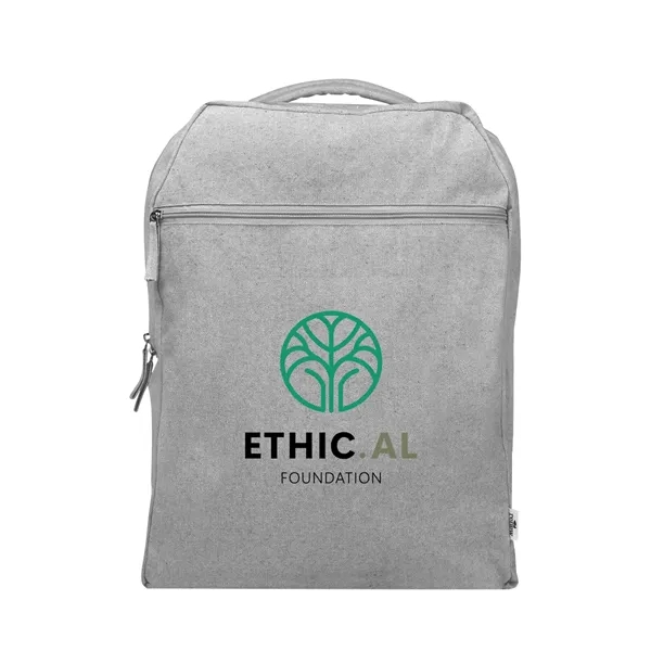 Recycled cotton backpack with laptop pocket, zippered main compartment and adjustable... from ASI 61125 Hit Promotional Products / Hit®