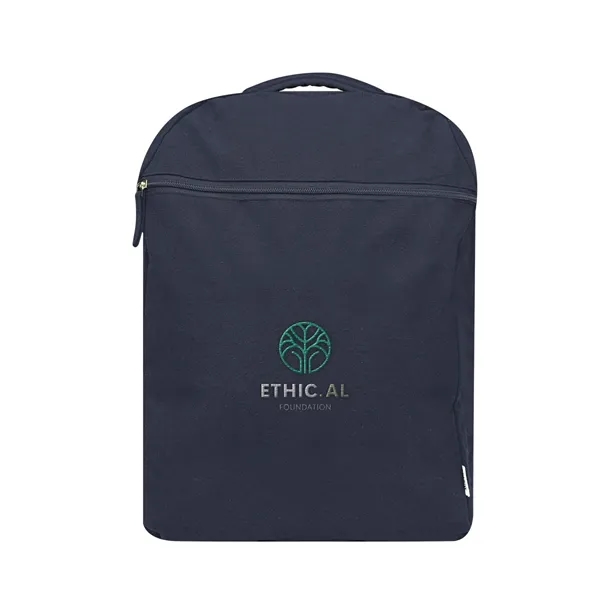 Recycled cotton backpack with laptop pocket, zippered main compartment and adjustable... from ASI 61125 Hit Promotional Products / Hit®