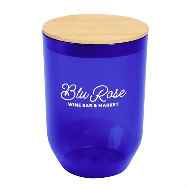 12 oz. rPET wine tumbler with bamboo lid.... from ASI 61125 Hit Promotional Products / Hit®