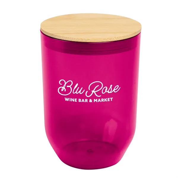 12 oz. rPET wine tumbler with bamboo lid.... from ASI 61125 Hit Promotional Products / Hit®