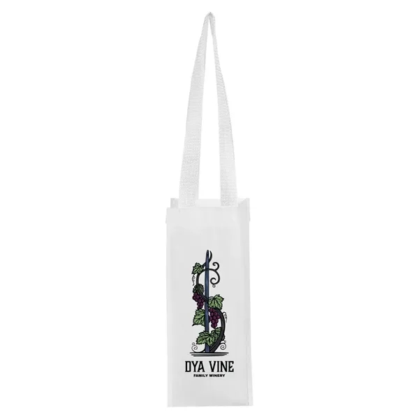 Non-woven laminated wine bottle bag with 23" web carry handles.... from ASI 61125 Hit Promotional Products / Hit®