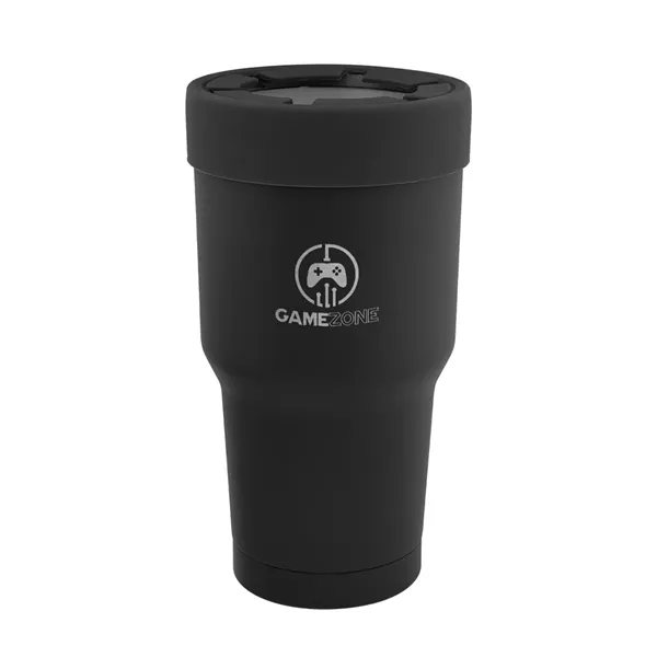 30 oz. stainless steel tumbler with double wall construction and snap-on... from ASI 61125 Hit Promotional Products / Hit®