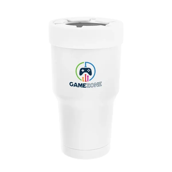 30 oz. stainless steel tumbler with double wall construction and snap-on... from ASI 61125 Hit Promotional Products / Hit®