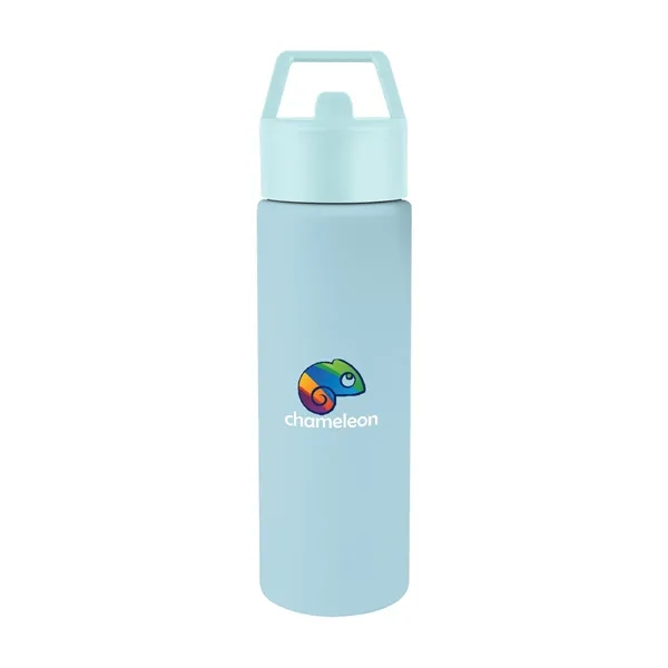 24 oz. recycled stainless steel bottle with lid and silicone straw.... from ASI 61125 Hit Promotional Products / Hit®