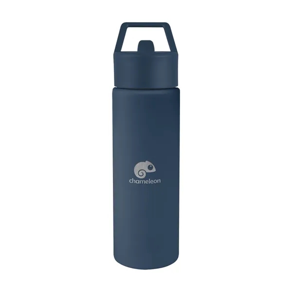 24 oz. recycled stainless steel bottle with lid and silicone straw.... from ASI 61125 Hit Promotional Products / Hit®