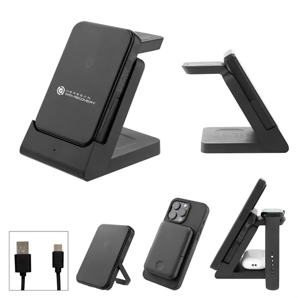 5,000mAh magnetic power bank and watch dock.... from ASI 61125 Hit Promotional Products / Hit®