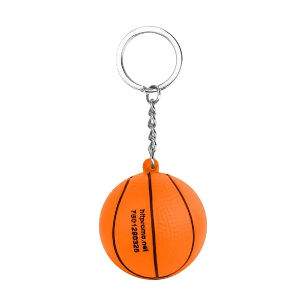 Basketball shaped stress reliever with split ring.... from ASI 61125 Hit Promotional Products / Hit®