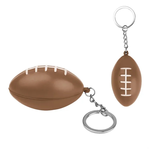 Football shaped stress reliever with split ring.... from ASI 61125 Hit Promotional Products / Hit®