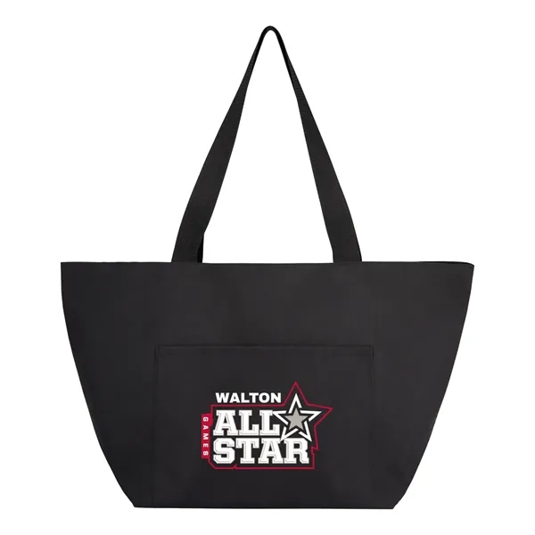 rPET tote bag with large open main compartment, front slip pocket,... from ASI 61125 Hit Promotional Products / Hit®