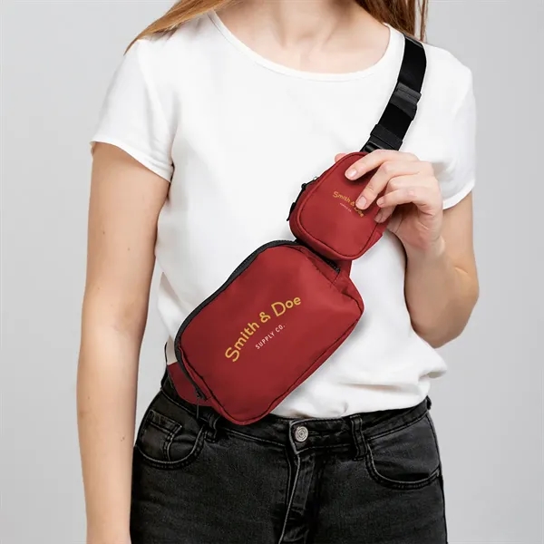 Travel kit with a belt bag and rPET pouch with carabiner.... from ASI 61125 Hit Promotional Products / Hit®