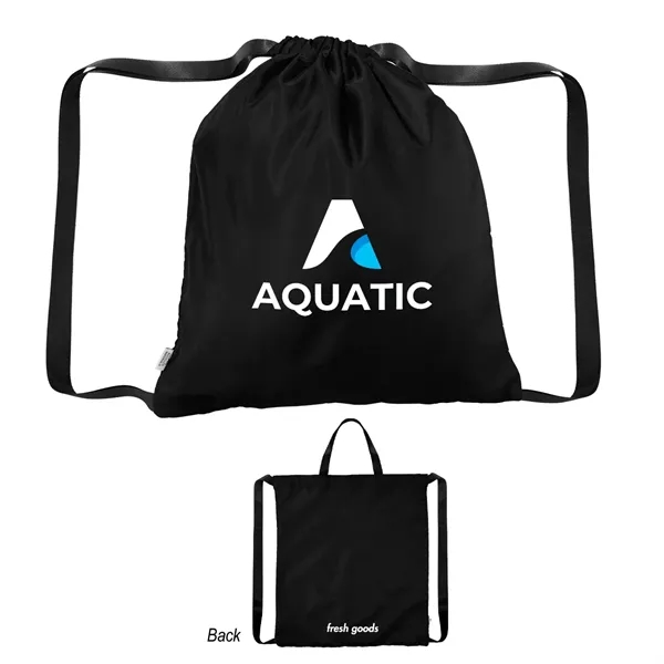 16" x 15" rPET drawstring tote bag with a Fresh Goods... from ASI 61125 Hit Promotional Products / Hit®