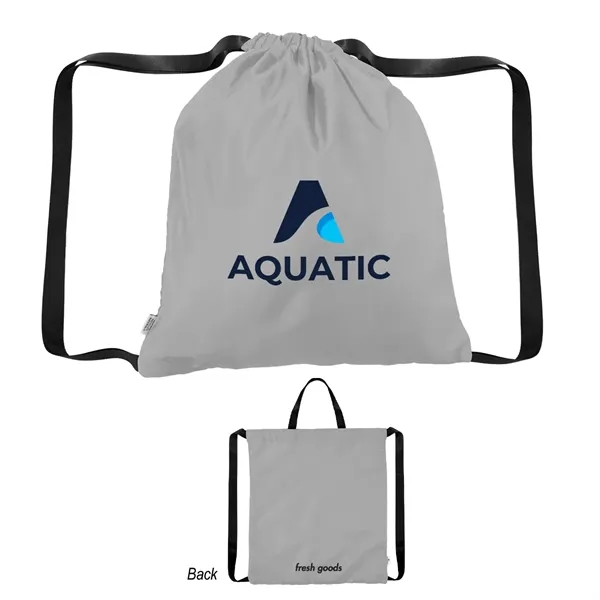 16" x 15" rPET drawstring tote bag with a Fresh Goods... from ASI 61125 Hit Promotional Products / Hit®