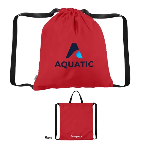 16" x 15" rPET drawstring tote bag with a Fresh Goods... from ASI 61125 Hit Promotional Products / Hit®