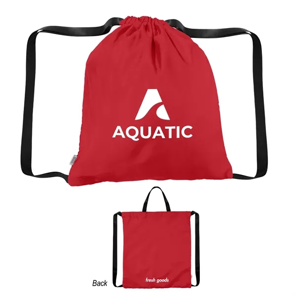 16" x 15" rPET drawstring tote bag with a Fresh Goods... from ASI 61125 Hit Promotional Products / Hit®
