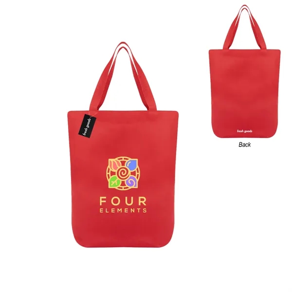 18" x 15.5" cotton tote bag with Fresh Goods hang tag.... from ASI 61125 Hit Promotional Products / Hit®