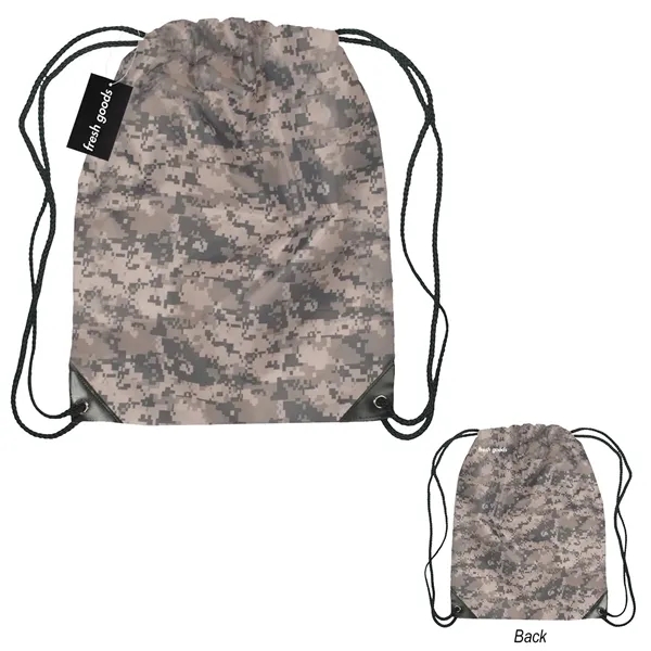 18" x 14" drawstring backpack with a Fresh Goods hang tag.... from ASI 61125 Hit Promotional Products / Hit®
