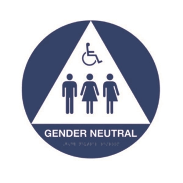 ADA Gender Neutral Signage, Round. Mounting location is the door.... from ASI 81500 Navitor Inc / Navitor Specialty Products