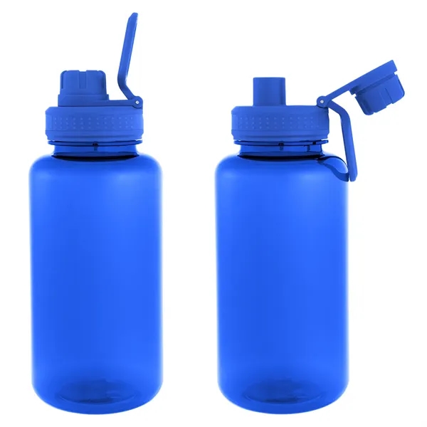 34 oz. rPET bottle with screw-on, spill-resistant flip-top sip through lid... from ASI 61125 Hit Promotional Products / Hit®