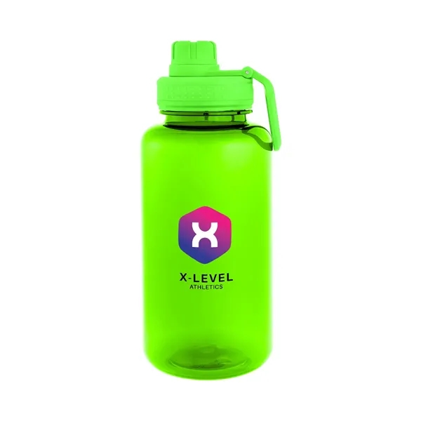34 oz. rPET bottle with screw-on, spill-resistant flip-top sip through lid... from ASI 61125 Hit Promotional Products / Hit®