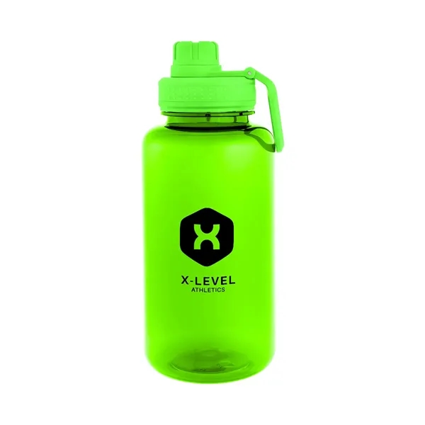 34 oz. rPET bottle with screw-on, spill-resistant flip-top sip through lid... from ASI 61125 Hit Promotional Products / Hit®