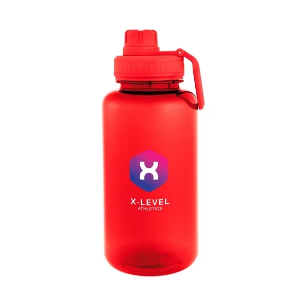 34 oz. rPET bottle with screw-on, spill-resistant flip-top sip through lid... from ASI 61125 Hit Promotional Products / Hit®