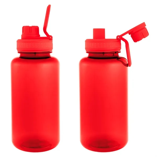 34 oz. rPET bottle with screw-on, spill-resistant flip-top sip through lid... from ASI 61125 Hit Promotional Products / Hit®