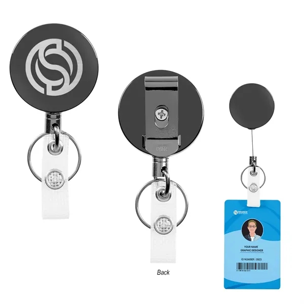 Badge holder with 31 1/2" retractable cord and split ring attachment.... from ASI 61125 Hit Promotional Products / Hit®