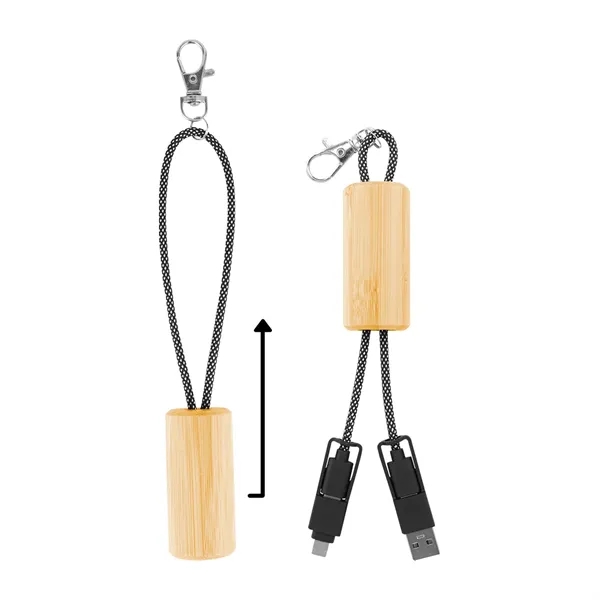 Multi-charging cables with bamboo slider barrel.... from ASI 61125 Hit Promotional Products / Hit®