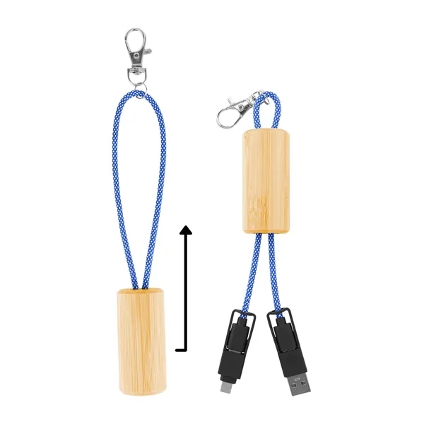 Multi-charging cables with bamboo slider barrel.... from ASI 61125 Hit Promotional Products / Hit®