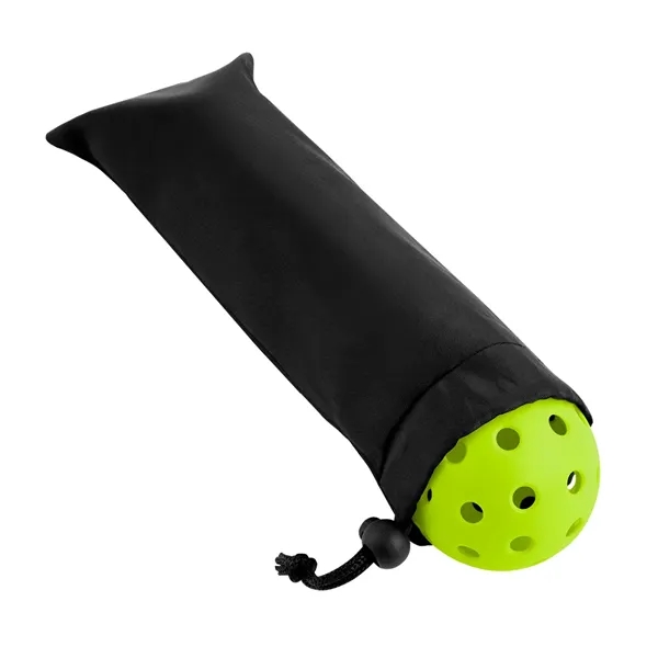 Pickleball set with three, 40-hole balls and a polyester drawstring pouch.... from ASI 61125 Hit Promotional Products / Hit®
