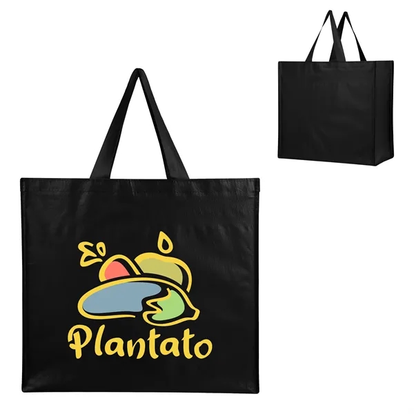Recycled, laminated non-woven tote bag with 18" handles.... from ASI 61125 Hit Promotional Products / Hit®