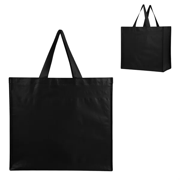 Recycled, laminated non-woven tote bag with 18" handles.... from ASI 61125 Hit Promotional Products / Hit®