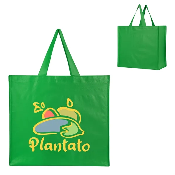 Recycled, laminated non-woven tote bag with 18" handles.... from ASI 61125 Hit Promotional Products / Hit®