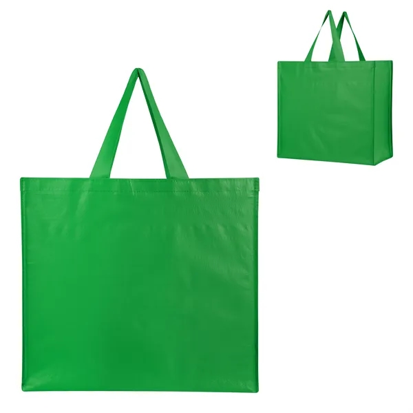 Recycled, laminated non-woven tote bag with 18" handles.... from ASI 61125 Hit Promotional Products / Hit®
