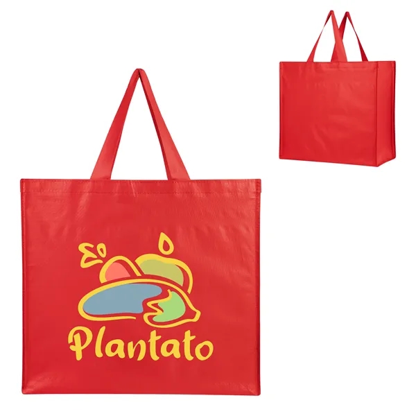Recycled, laminated non-woven tote bag with 18" handles.... from ASI 61125 Hit Promotional Products / Hit®