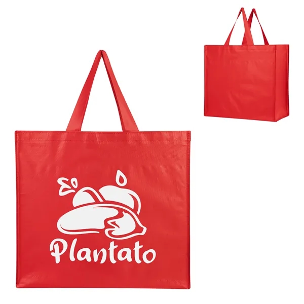Recycled, laminated non-woven tote bag with 18" handles.... from ASI 61125 Hit Promotional Products / Hit®