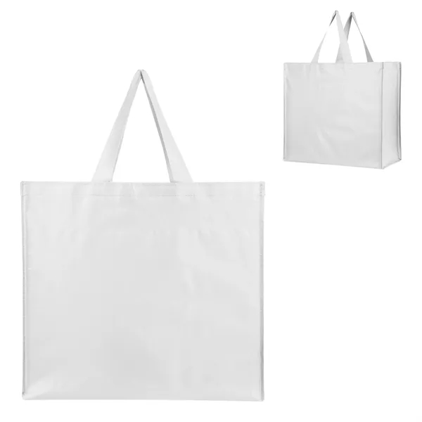 Recycled, laminated non-woven tote bag with 18" handles.... from ASI 61125 Hit Promotional Products / Hit®