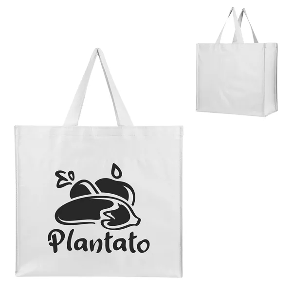 Recycled, laminated non-woven tote bag with 18" handles.... from ASI 61125 Hit Promotional Products / Hit®