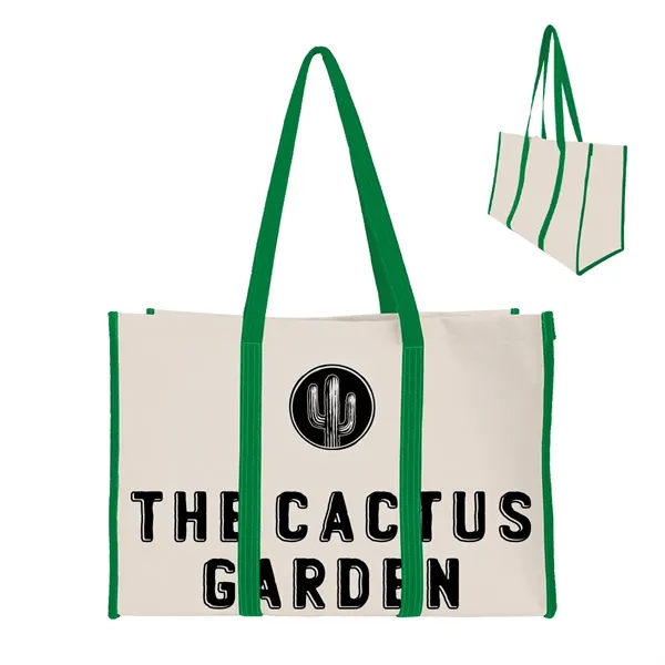 9" x 13" x 19" recycled natural canvas tote bag with... from ASI 61125 Hit Promotional Products / Hit®