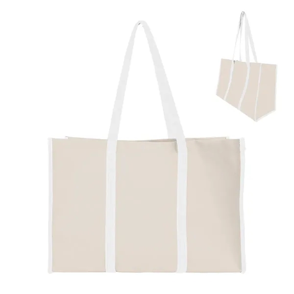 9" x 13" x 19" recycled natural canvas tote bag with... from ASI 61125 Hit Promotional Products / Hit®