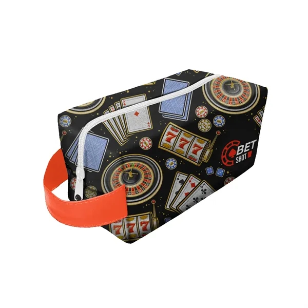 4" x 4" x 9" cosmetics bag with zippered main compartment... from ASI 61125 Hit Promotional Products / Hit®